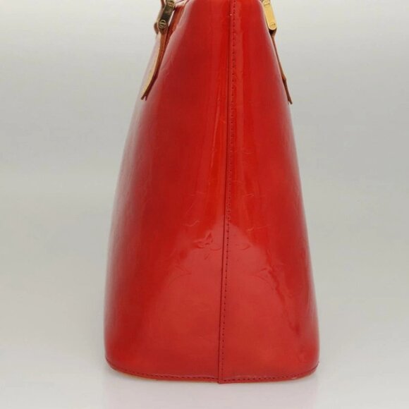 LOUIS VUITTON Monogram Vernis Houston Hand Bag Red M91092 LV Auth 117572 - Picture 6 of 16